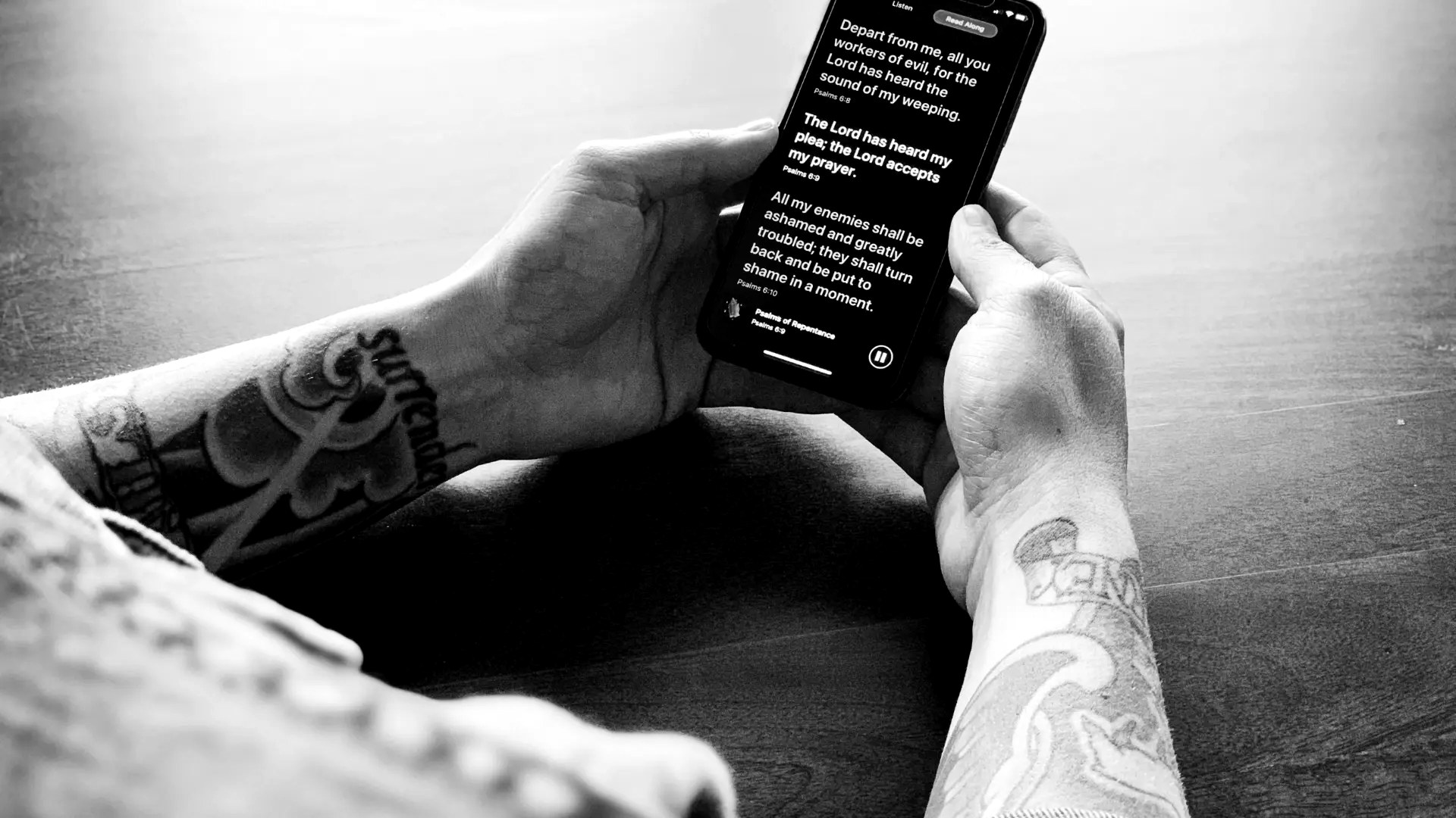 A person looking at a church website on their phone